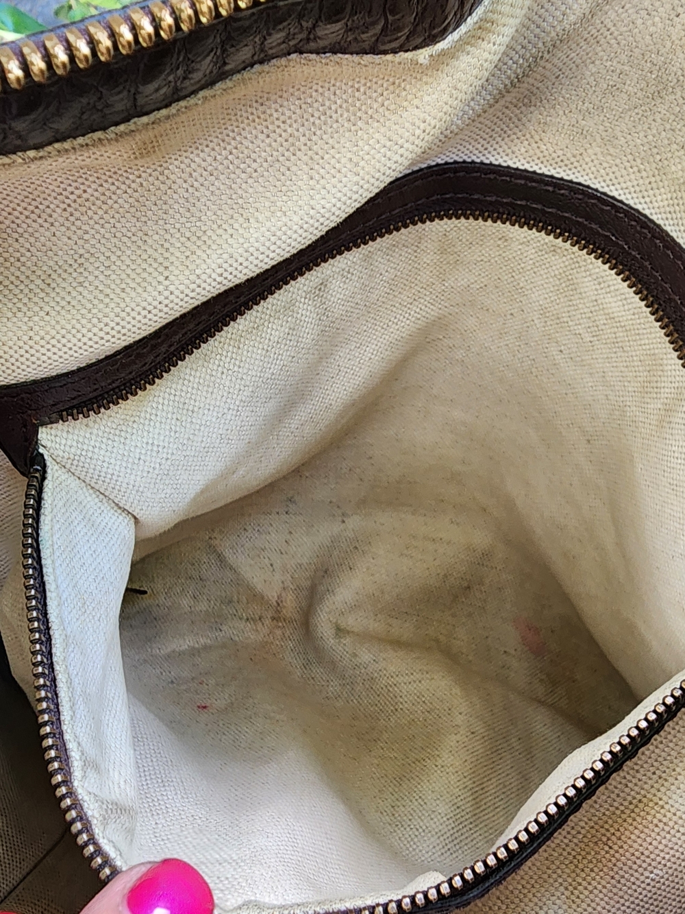 Gucci Brown GG Canvas Medium Running Hobo Bag Gold Hardware 247185 - Picture 5 of 16